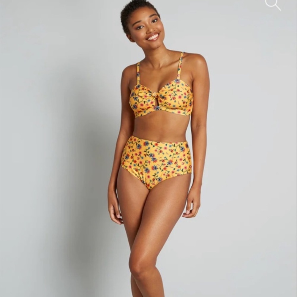 (B21) NEW ModCloth The Sara High-Waisted Bikini Bottom ONLY, Sz 2X, NWT